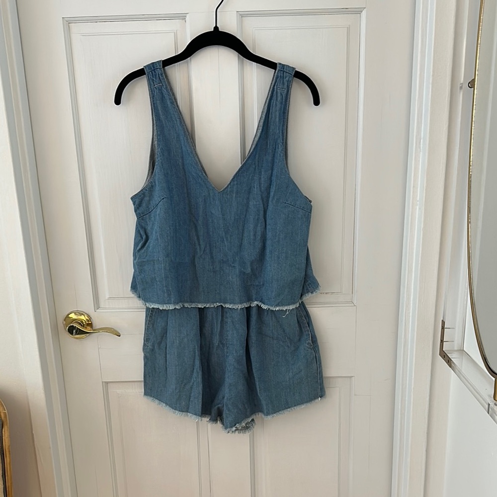 Denim Sleeveless Romper